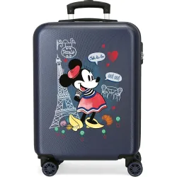 Maleta infantil 2 ruedas multidireccionales Minnie Around The World rígida con capacidad de 34L