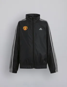 Manchester United x Kids Essentials 3-Stripes Woven Tracksuit Black 11-12Y - Adidas - FashionsVida