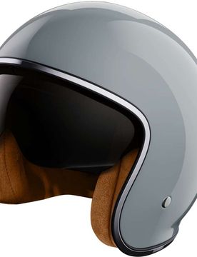 Casco Moto Jet Custom PRIME Nardo Grigio Lucido taglia XS