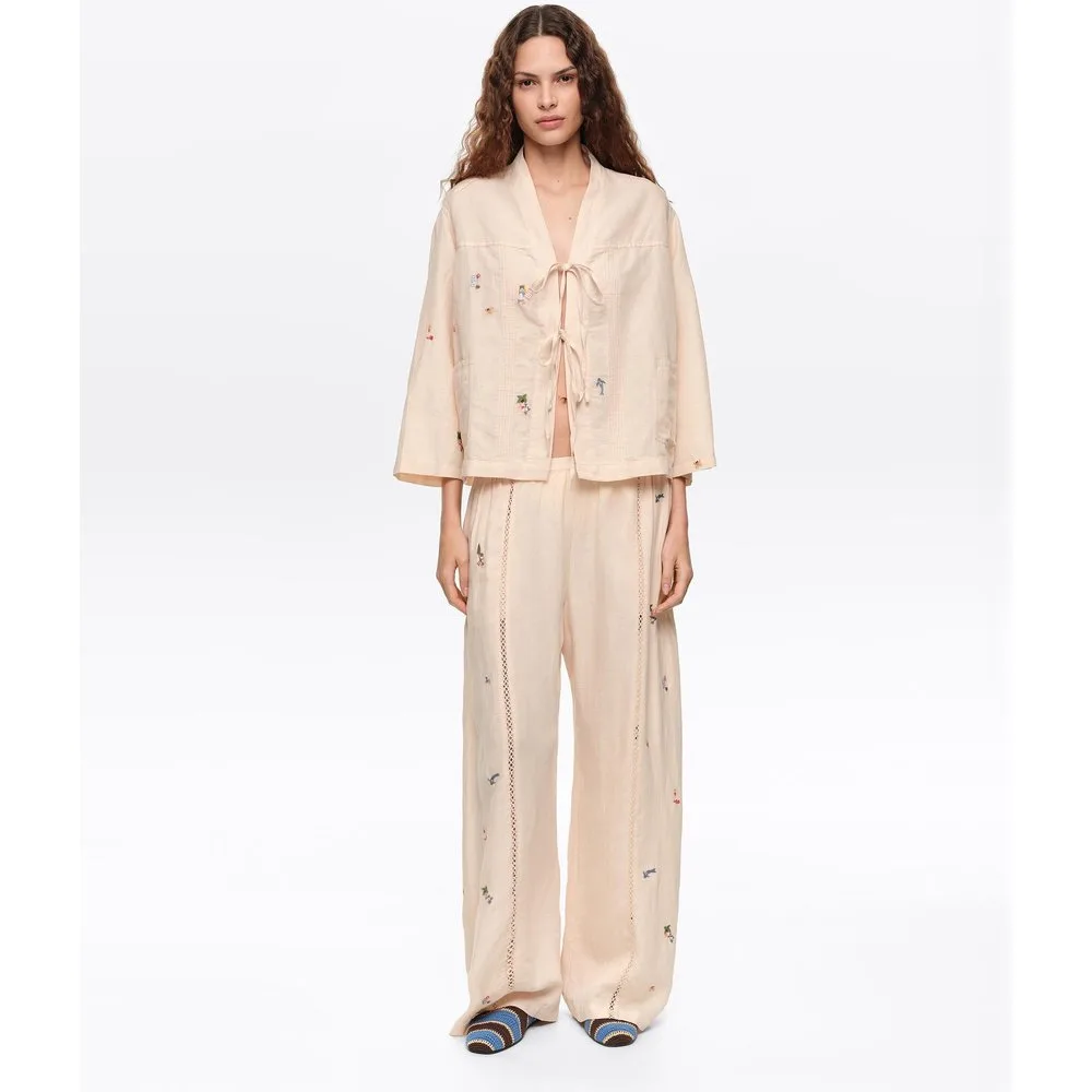 Chaqueta de mujer tipo kimono mini bordados - Bimba y Lola - FashionsVida