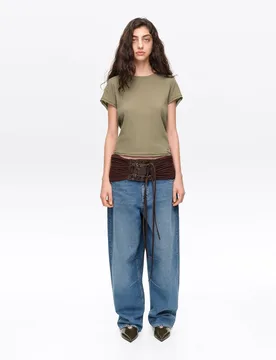 Pantalones anchos de mujer denim barrel 5 bolsillos - Bimba y Lola - FashionsVida