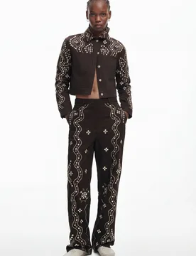 Pantalon long miroirs BROWN XS female - Desigual - FashionsVida