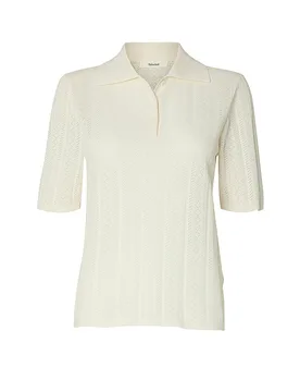 Polo SLFTOLEDO blanc L - Selected Femme - FashionsVida