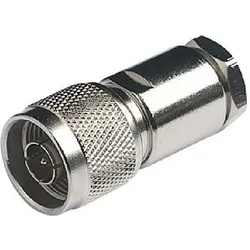 N Male Connector Nickel Plated For RG213 unisex