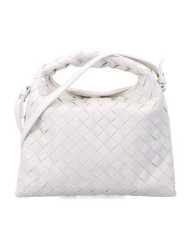 Mini Hop Leather Crossbody Bag with Intrecciato Pattern
