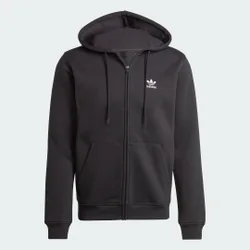 Hoodie Trefoil Essentials Full-Zip M Black