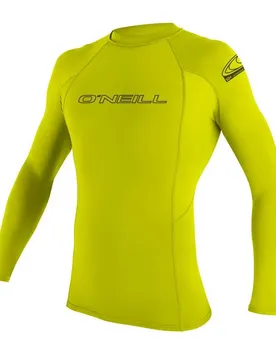 Rash Guard Manches Longues Basic Skins Crew Lime L Homme