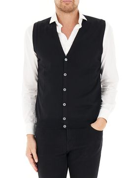GRAN SASSO Gilet in lana NERO 46