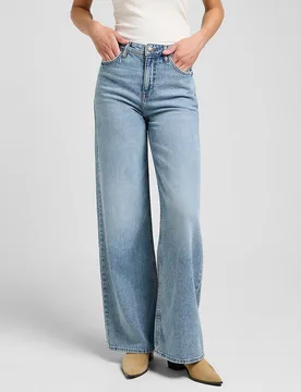 Vaquero ancho stella de mujer de pierna a-line y tiro super alto - Lee - FashionsVida