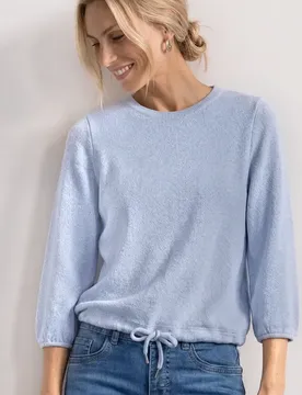 Arm Shirt mit Rundhals im Strick-Look female