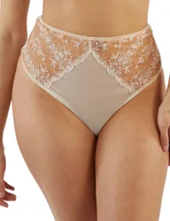 Womens Cassia High Waisted Thong - Ivory Polyamide - Size Small