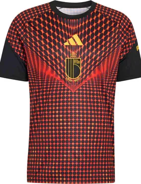 Belgica mundial 2026 primera equipacion prematch camiseta de fútbol oficiales Negro (XL) - Adidas - FashionsVida