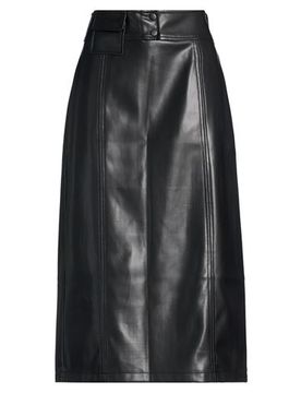 Falda midi Mujer Negro L Mujer