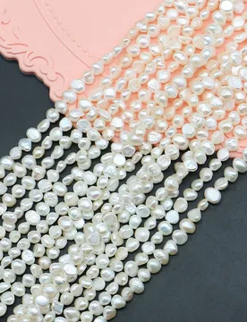 Mm Natural Freshwater Pearl Irregular Loose Beads Horizontal Hole Double-sided Glossy Baroque Necklace/bracelet Accessories - Aliexpress - FashionsVida
