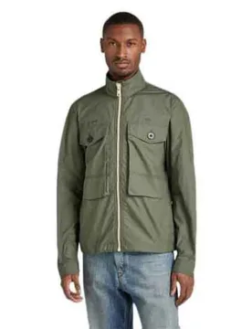 Camicia Overshirt Long Pocket Track Light Hunter S - G-Star - FashionsVida