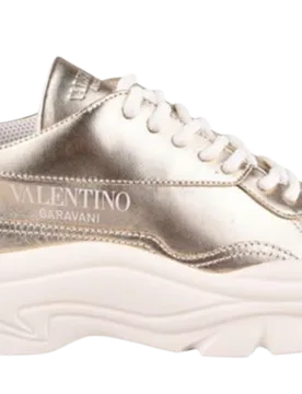 Valentino Gold Gumboy Trainers - Valentino Garavani - FashionsVida