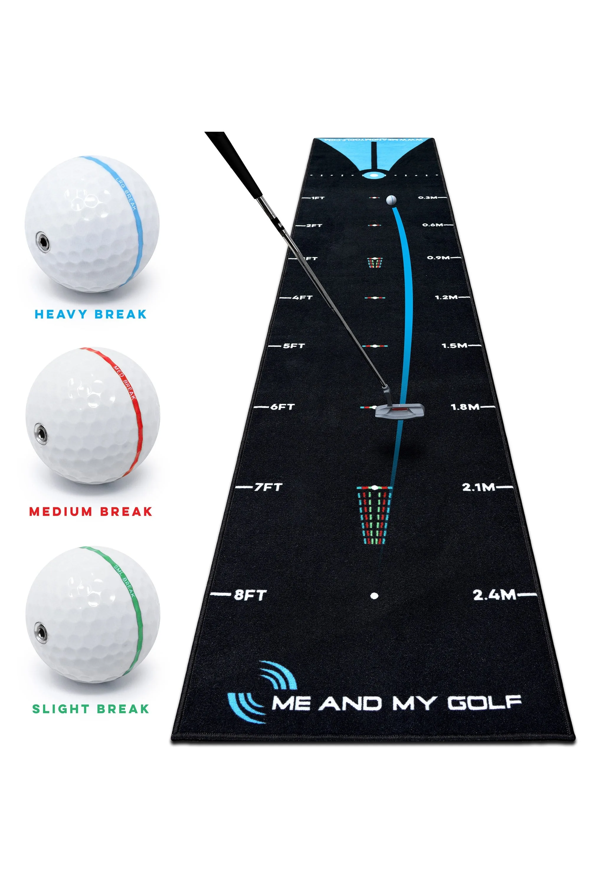 Breaking Ball Golf Putting Mat - 11ft - Me And My Golf - FashionsVida