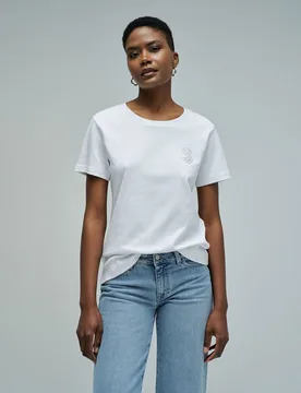 Camiseta con branding fit regular de mujer - Salsa Jeans - FashionsVida