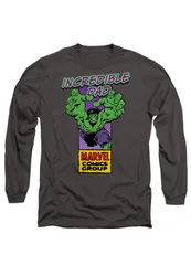 Unisex Comics Presents Corner Box Father'S Day Incredible Hulk Dad T-Shirt, Charcoal in Grey Size: Medium - Grey - Size: M