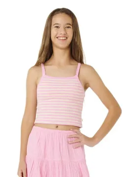 T-shirt Sans Manches Sunshine Squad Knit Natural 8 Années Fille