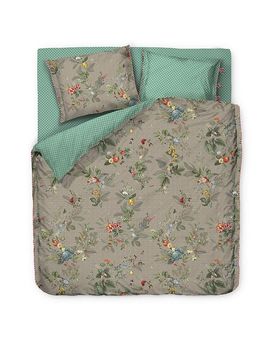 Perkal Bettwäsche Fall in Leaf 2x 70x90cm / 200x200cm beige baby