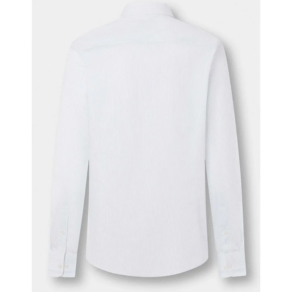 Camisa de hombre de rayas texturizadas fit tailored - Hackett - FashionsVida