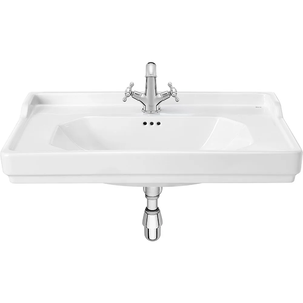 Lavabo de porcelana mural para pedestal Carmen - Roca - FashionsVida