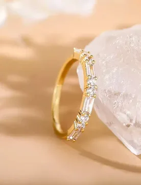 Withered S925 sterling silver sparkling straight row square zirconia, fashionable and versatile - Aliexpress - FashionsVida