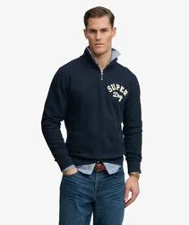 Superdry Herren Vintage Athletic Reißverschluss-pullover Navy - Größe: M