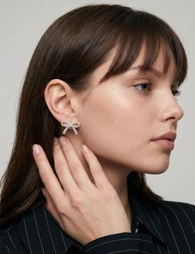 Set di orecchini argentati - argento