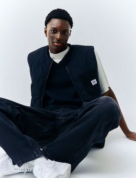 Workwear Relaxed Vest Black Größe XXL male