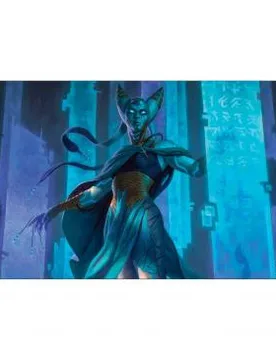 MTG Kamigawa Neon Dynasty Playmat V4 featuring Tamiyo, Compleat Sage - Ultra PRO - FashionsVida