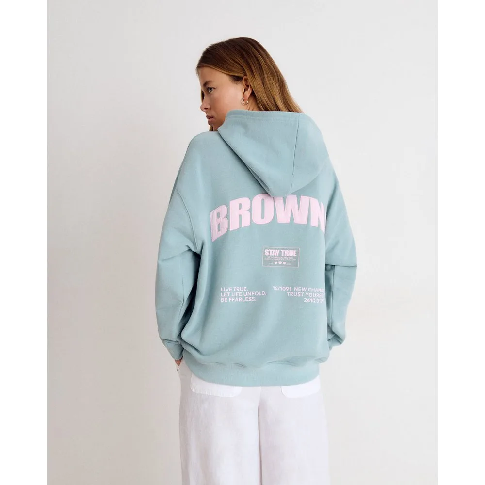 Sudadera de mujer con logo y parche - Brownie - FashionsVida