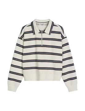 Polo weathirt, LL, Zipper, YD female