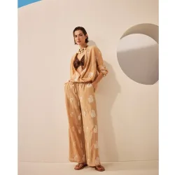 Pantalón de baño estampado de mujer