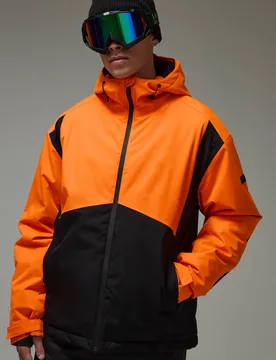 Herren Herren Active Ski Wasserdichte Farbblock-Jacke Größe Large - boohooMAN - FashionsVida