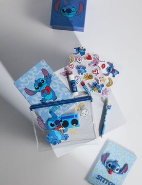 Set di articoli scolastici 6 pack Stitch - azzurro
