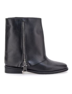 Stivaletti neri in Vera Pelle 1000 36