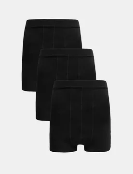 Pack Cotton Rich Stoma Trunks Black male - M&S - FashionsVida