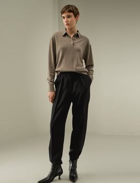 Maglia Polo in Baby Cashmere M - Morbida e Leggera, Perfetta per l'Ufficio e il Weekend