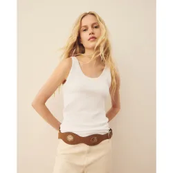 Camiseta básica de mujer canalé