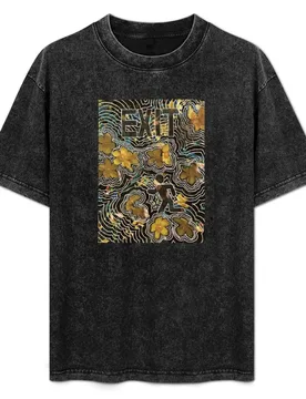 Wavy flower exit sign T-Shirt Trend Art Print T-Shirt - Aliexpress - FashionsVida