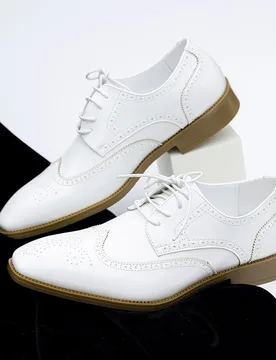 Zapatos Derby Premium Zapatos de Vestir para Hombre Zapatos Oxford con Cordones Moda Bordado Hueco Parte Superior Cómodos Zapatos de Negocios Zapatos - Shein - FashionsVida