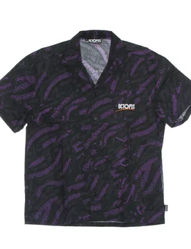 Camicia Manica Corta Uomo Sci-fi Shirt Black - Octopus - FashionsVida