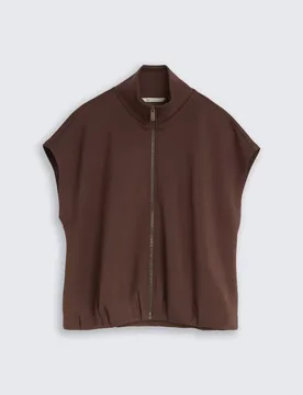 Zipper vest sweatshirt female - S - FashionsVida
