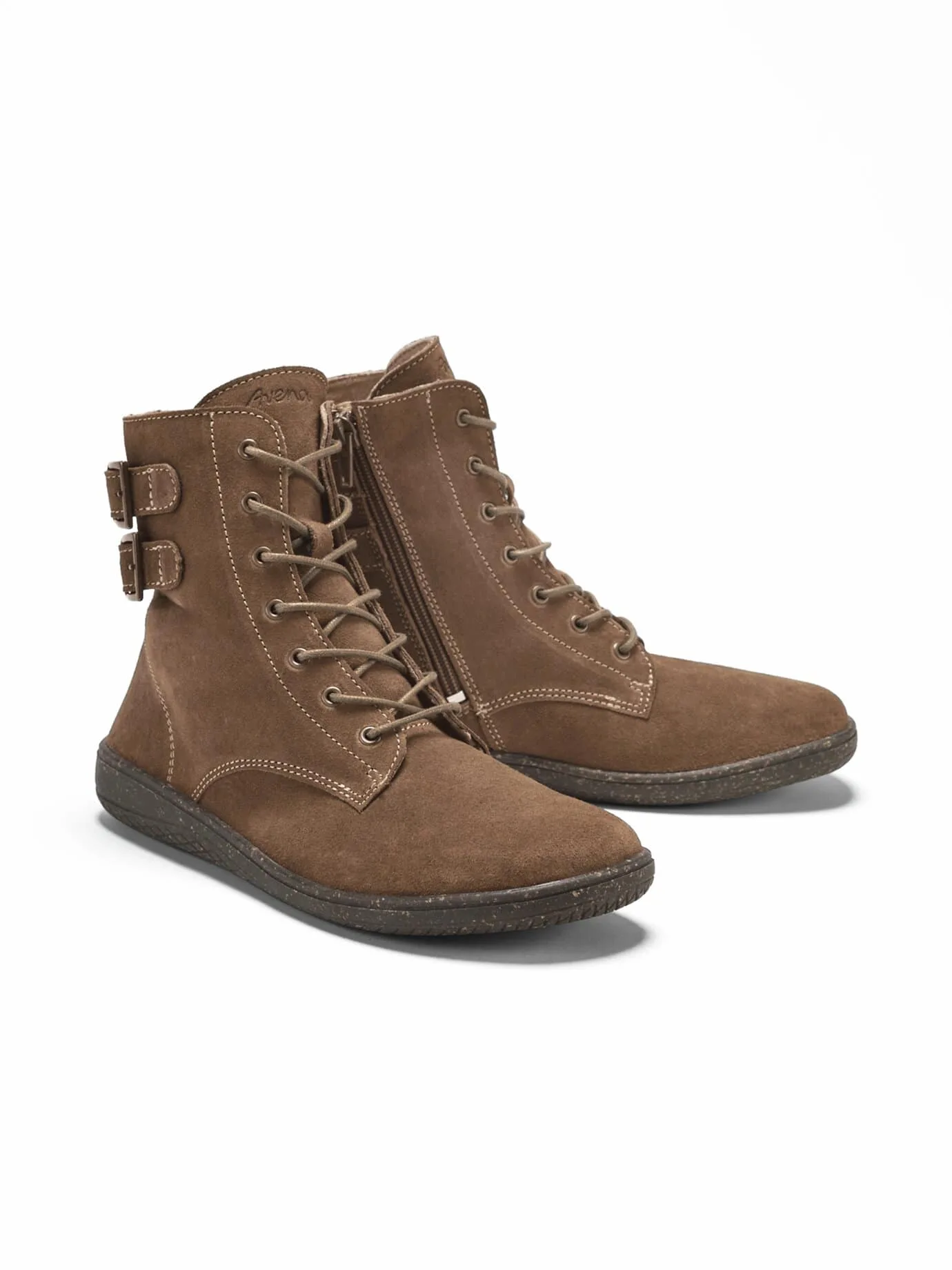 Schnürstiefelette-Naturform - Dunkelbeige - female - Size: 42 - Avena - FashionsVida