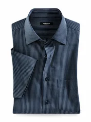 Extraglatt-Hemd Kent-Kragen, Comfort Fit, Farbe Blau, 51/52, reine, bügelfreie Baumwolle Kent-Kragen Herren