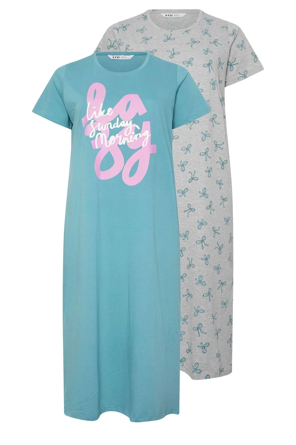 Women's 2 Pack Printed Night Size: 26-28 - Multicolor - Size: 26-28 - Yours - FashionsVida