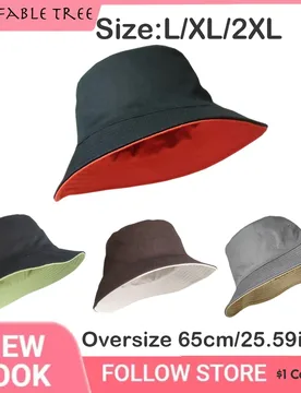 Enlarged Deepening XXL Size 65cm Bucket Cap Women Big Head Double-sided Panama Fisherman Men Large Size Tide Hip Hop Sun Gorras - Aliexpress - FashionsVida