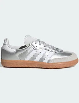 SCARPE SAMBA OG 33 Silver Metallic / Cloud White / Gum - Adidas - FashionsVida